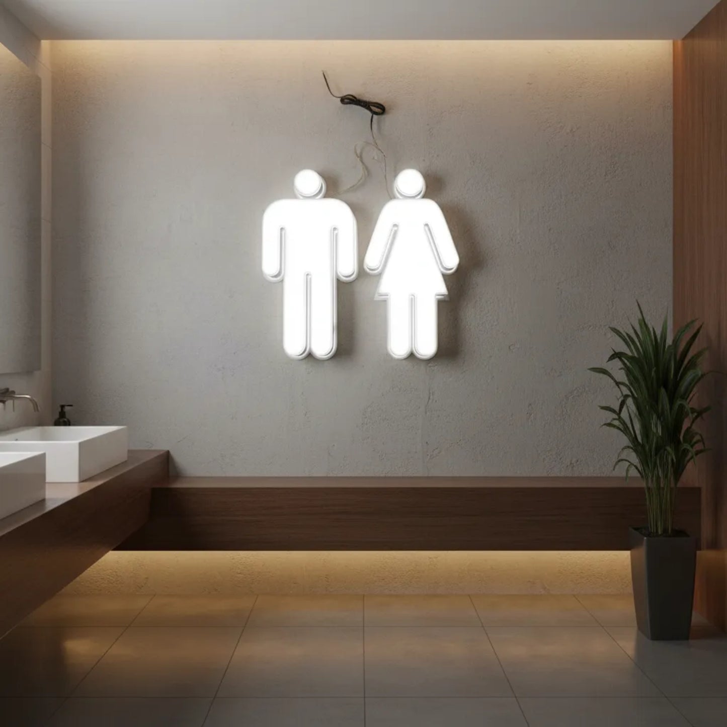 Señales para Baños con luz led