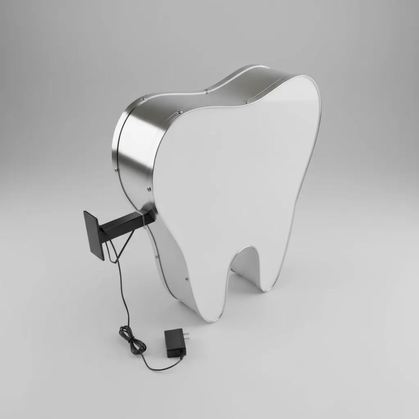 Anuncio Luminoso LED en Forma de Muela 3D para Consultorio Dental – Doble VISTA