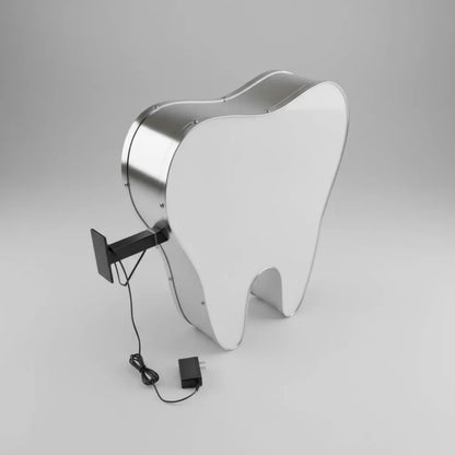 Anuncio Luminoso LED en Forma de Muela 3D para Consultorio Dental – Doble VISTA